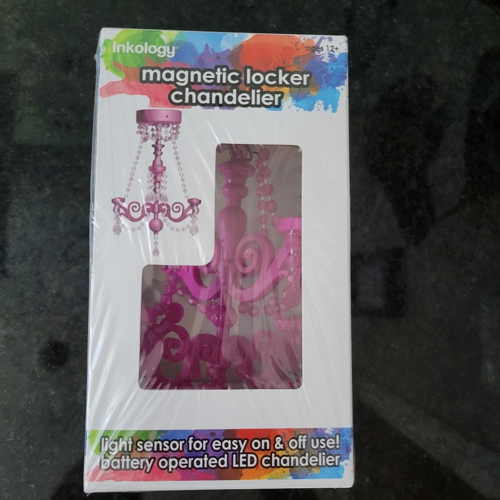 RARE 2016 NEW, Sealed  Inkology Magnetic Locker Chandelier (Pink)